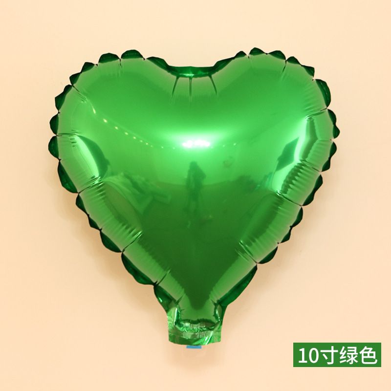 10寸绿色心形