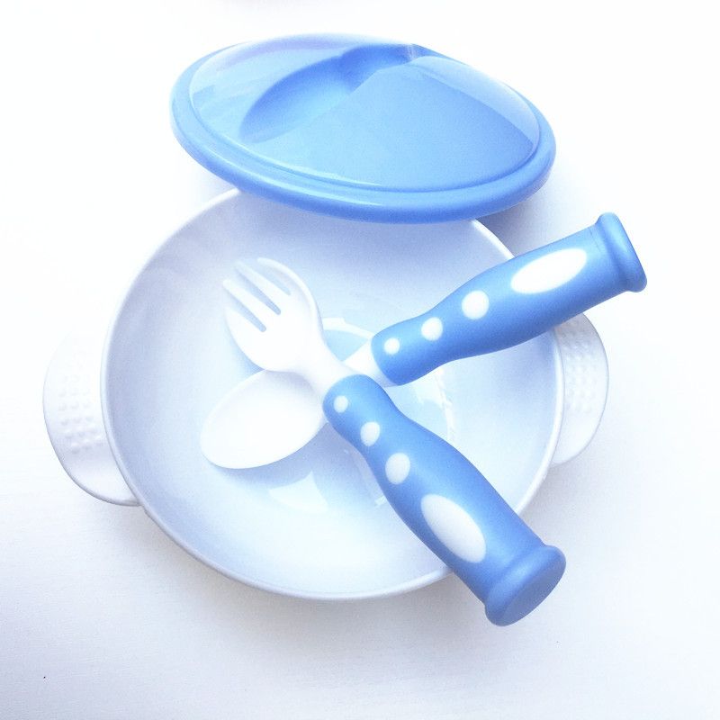 吸盘碗套装 叉子（蓝色）