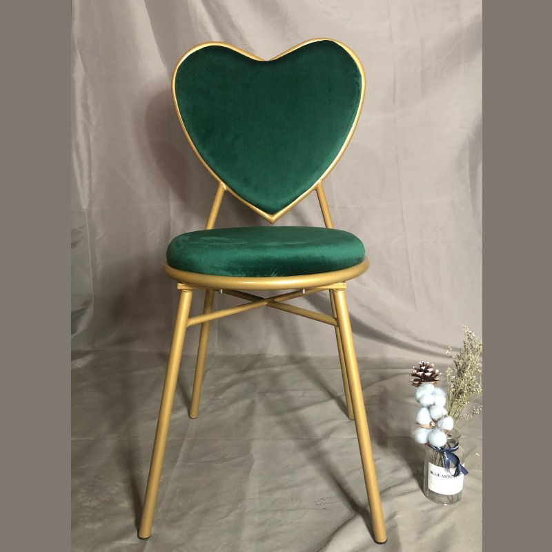 爱心椅绿色绒布坐垫 （库房实拍）