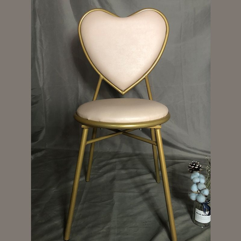 爱心椅浅粉色皮革坐垫 （进口耐刮皮）