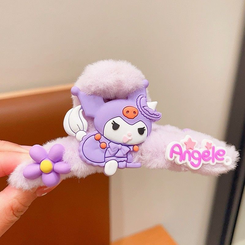 紫色库洛米angele毛绒抓夹