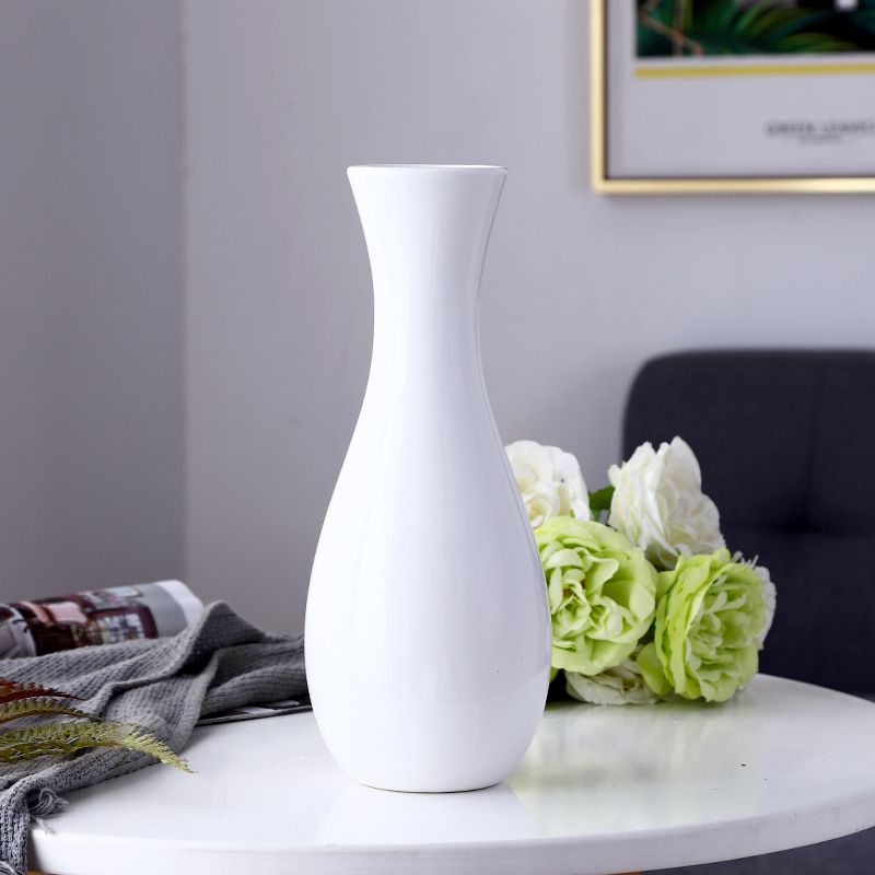 白色花瓶大号 高29.5cm口7.5cm