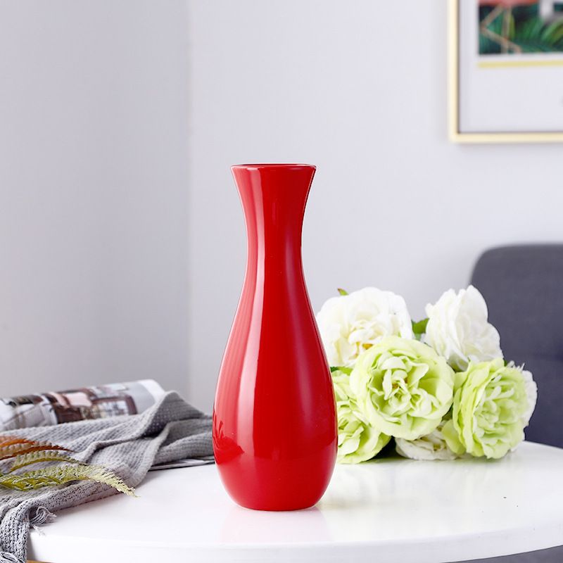 红色花瓶小号 高25cm口径6.5cm