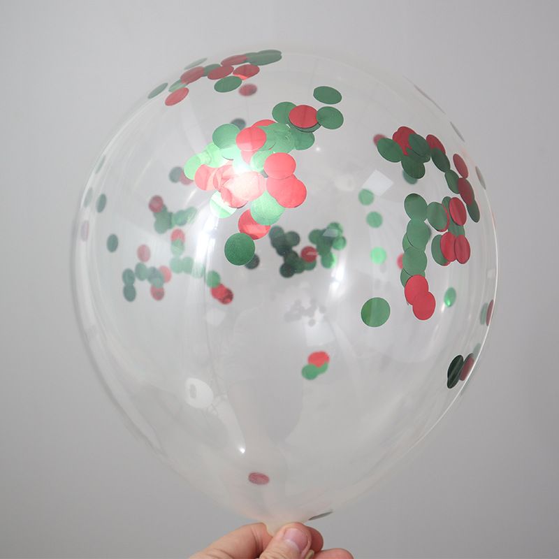 红 绿亮片气球 5个装 不含支架