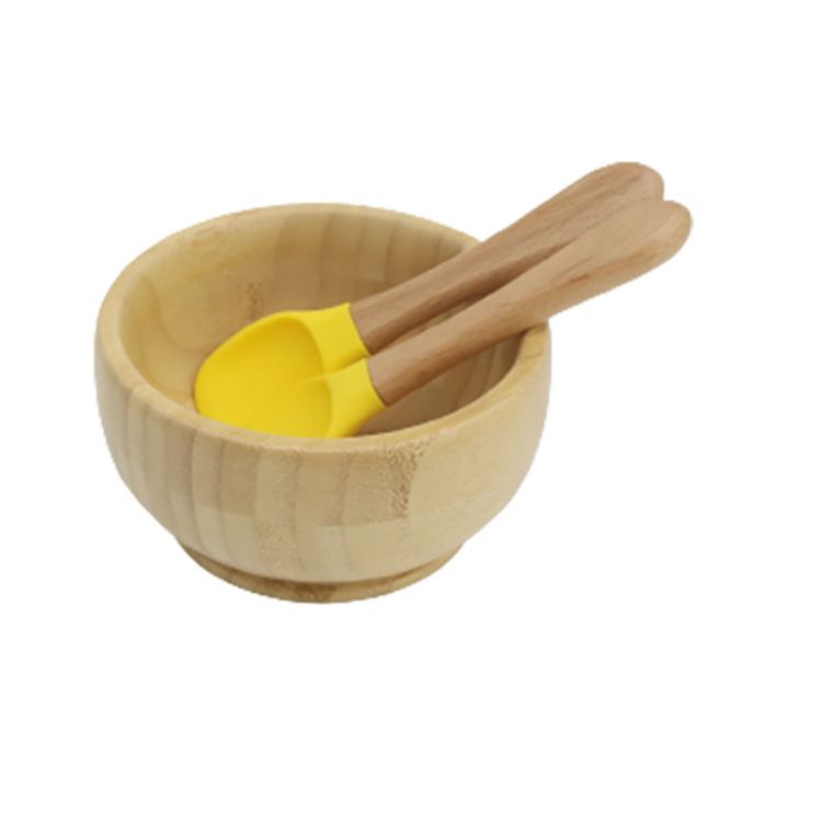 竹碗 叉勺17#黄色