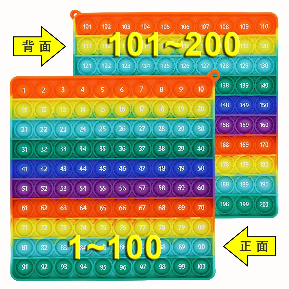 1-200数字（横板彩虹20cm）