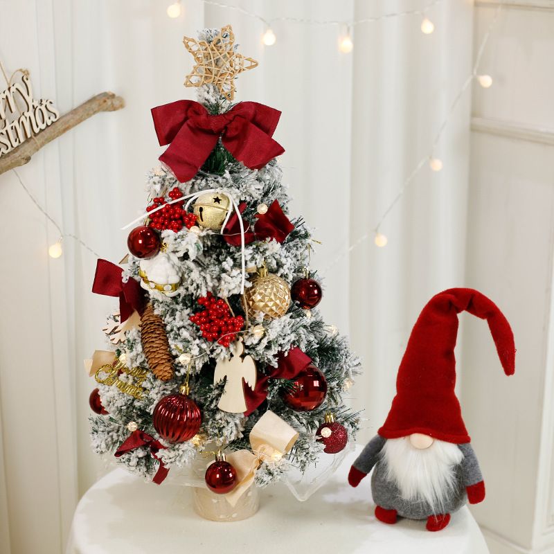 60cm红色果实树（带雪花） 圣诞老人：带灯