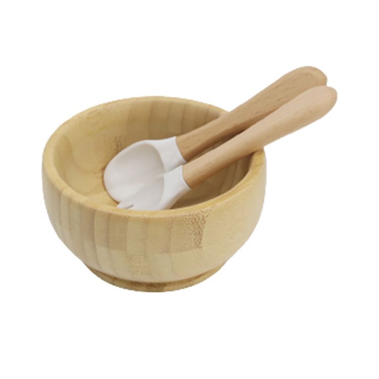 竹碗 叉勺40#大理石白色